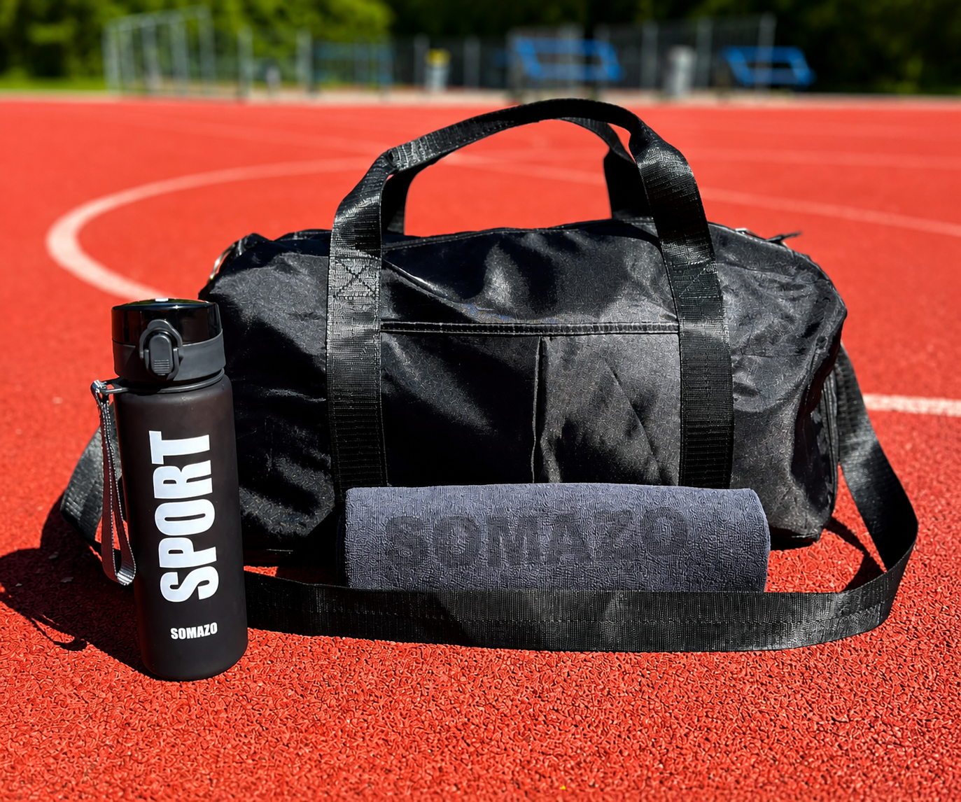 SOMAZO Sporttaschen Set Schwarz